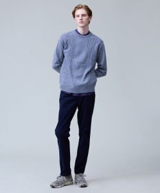 J.PRESS MEN ウール×カシミヤの上質素材【Cash Lamb's Wool】ケーブルクルーネック ニット_25年モデル