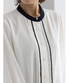 Te chichi パール釦フロントタックブラウス