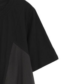 YECCA VECCA 【DOLL UP OOPS】異素材切替フレアートップス