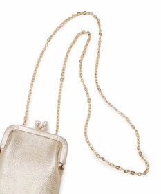 TOPKAPI 【TOPKAPI】シュリンクレザー パール チェーン ショルダー バッグ / スマホショルダー