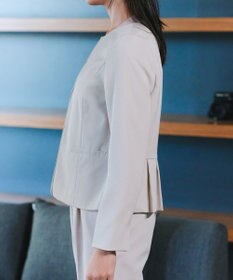 Tiaclasse L 【ダブルクロス・洗える】ノーカラージャケット