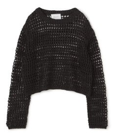 BEIGE， UVITE / コットンメッシュクロップドニット