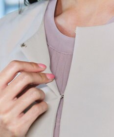 Tiaclasse L 【ダブルクロス・洗える】ノーカラージャケット