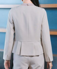 Tiaclasse L 【ダブルクロス・洗える】ノーカラージャケット