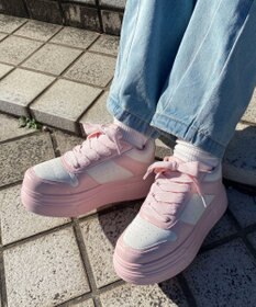 WEGO ボリュームレースアップ厚底スニーカー