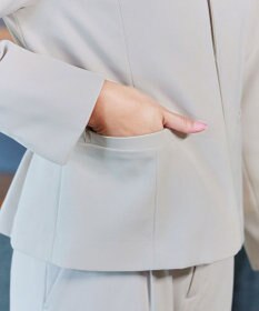 Tiaclasse L 【ダブルクロス・洗える】ノーカラージャケット