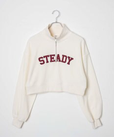 WEGO ハーフジップショートスウェット