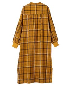 CRAFT STANDARD BOUTIQUE 先染めチェック（小）バンドカラー袖ＲＩＢ　ＯＰ