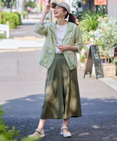 ANY 【UVケア/接触冷感/洗濯機可/ウエストゴム】清涼リラックスクロップドパンツ