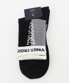 23区GOLF 【MEN】カラーブロック レギュラーソックス
