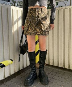 WEGO ヴィンテージウォッシュカーゴミニスカート