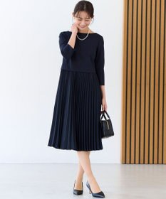 組曲 【KUMIKYOKU NAVY】ジャージーコンビプリーツ ワンピース