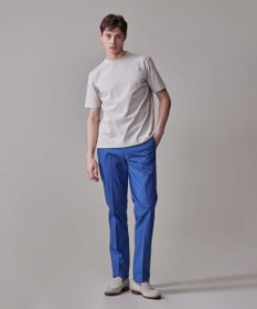 J.PRESS MEN 洗練されたデザインと機能性【ストレッチ】トリコチン ステムテーパード パンツ