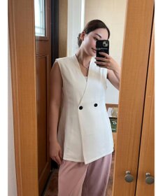 Green Parks AnriettMusee ネック切替デザインベスト