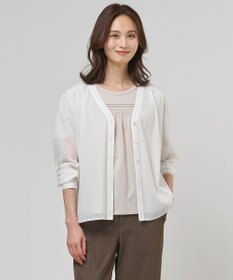 J.PRESS LADIES 【冷房対策に】シアードライトリコット Vネック カーディガン