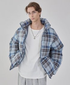 WEGO 【ユニセックス着用ITEM/MLサイズ展開】チェックパファーブルゾン