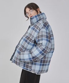 WEGO 【ユニセックス着用ITEM/MLサイズ展開】チェックパファーブルゾン
