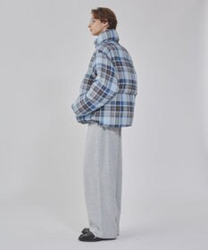 WEGO 【ユニセックス着用ITEM/MLサイズ展開】チェックパファーブルゾン