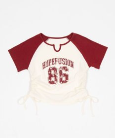 WEGO キーネックサイドレースアップちびT