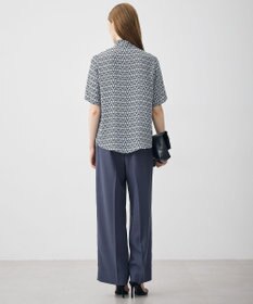 ICB 【新色追加】BackSatinAmunzen 5分袖配色ボウタイブラウス