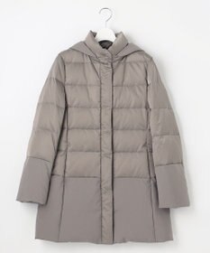 自由区 【撥水加工・洗える】ブライトダウンフード付き ダウンコート