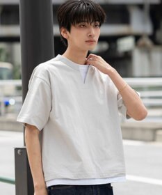 WEGO 【ユニセックス着用ITEM/MLサイズ展開】フェイクレイヤードキーネックT（SS）