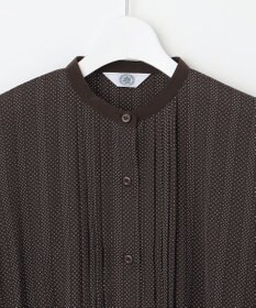 J.PRESS LADIES L 【洗える】ドットデシンプリント ピンタック ワンピース