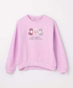 ANY KIDS 【らくっトレーナー】アニマル 裏毛 サガラ刺しゅう トレーナー