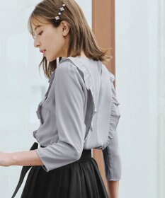 Tiaclasse 【洗える】フリルブラウス
