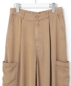 23区 L 【SLOW/一部店舗限定】ガーメントツイル ワイドタック パンツ