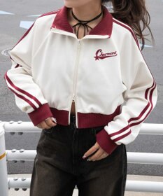 WEGO ロゴプリントトラックジャケット