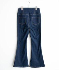 WEGO ハイウエストストレッチデニムフレアパンツ