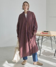 WEGO 【ANGIE VINTAGE】ボリュームスリーブ バンドカラー シャツワンピース