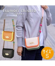 tsumori chisato CARRY カラーコンビエコレザー ショルダーバッグ