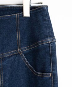 WEGO ハイウエストストレッチデニムフレアパンツ