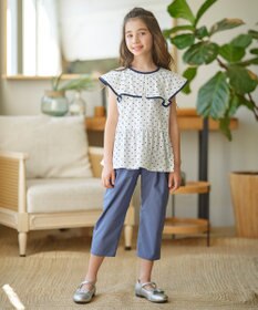 組曲 KIDS 【110-140㎝】バックリボンクロップド パンツ