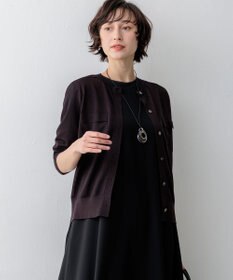 23区 【先行予約/WEB&一部店舗限定カラーあり】シャイニーシアー フラップポケット カーディガン