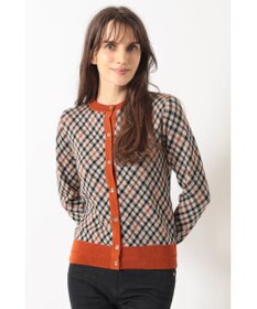 DAKS ハウスチェック ジャカードカーディガン