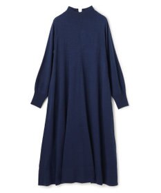UNFILO フレア ニットワンピース ネイビー