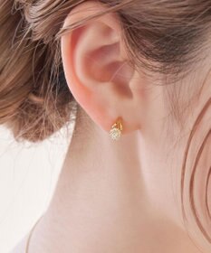 Phoebe 【金属アレルギー対応】【痛くないシリーズ】ルーセントビジューライトフィットイヤリング　ゴールド