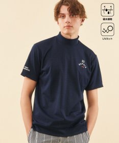 23区GOLF 【MEN】【吸水速乾/UVケア】ＹＥＬＬ柄ジャガード モックネック