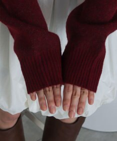 WEGO フラッフィーグラフィックジャガードニットZIPパーカー