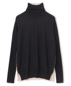 BEIGE， 【洗える・VERY NaVY12月号掲載】LA MONNAIE / バイカラーウールタートルニット