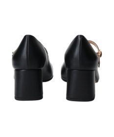 INTER-CHAUSSURES 【FABIO RUSCONI】スクエアトウワンストラップパンプス