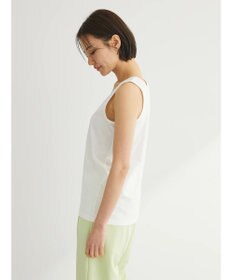 Green Parks インド綿 SET２点 刺繍７分丈ブラウス＋タンクトップ