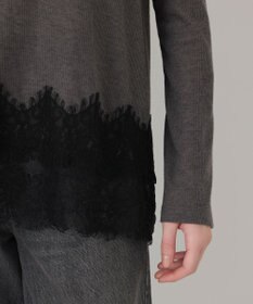 GRACE CONTINENTAL レースヘムテレコカットトップ