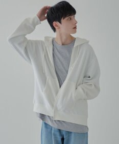 WEGO 【ユニセックス着用ITEM/SMLサイズ展開】リラックスフィットダブルZIPパーカー