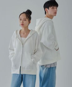 WEGO 【ユニセックス着用ITEM/SMLサイズ展開】リラックスフィットダブルZIPパーカー