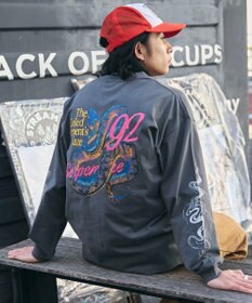 WEGO 【ユニセックス着用ITEM/MLサイズ展開】ヴィンテージライクグラフィックT（LS）