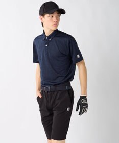 FILA GOLF／marie claire 【FILA GOLF】メッシュ加工ロゴ半袖ポロシャツ